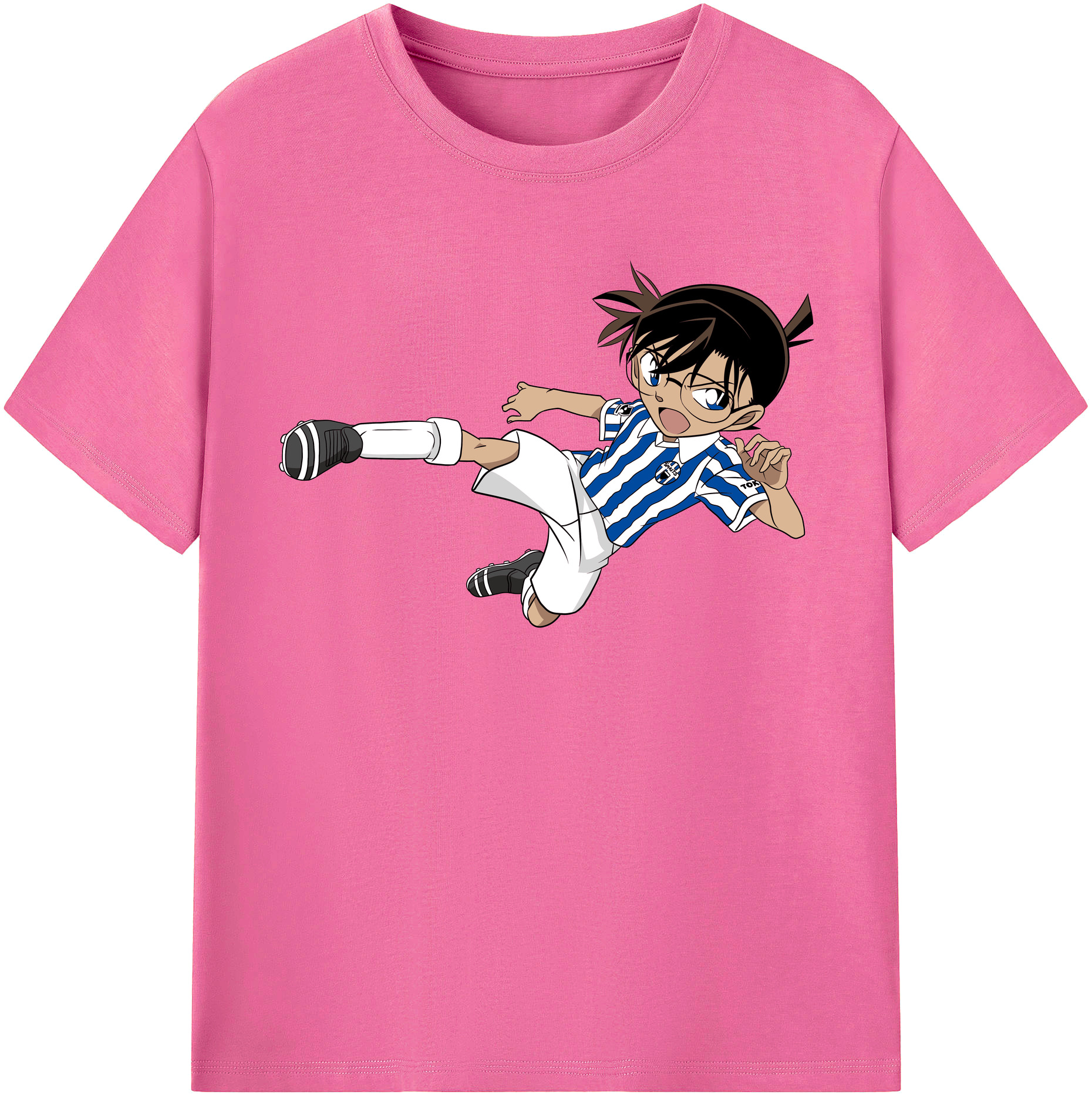 （画像用） 名探偵コナン 江戸川 コナン Detective Conan Conan Edogawa レディースカジュアルプリントTシャツ（綿100％）